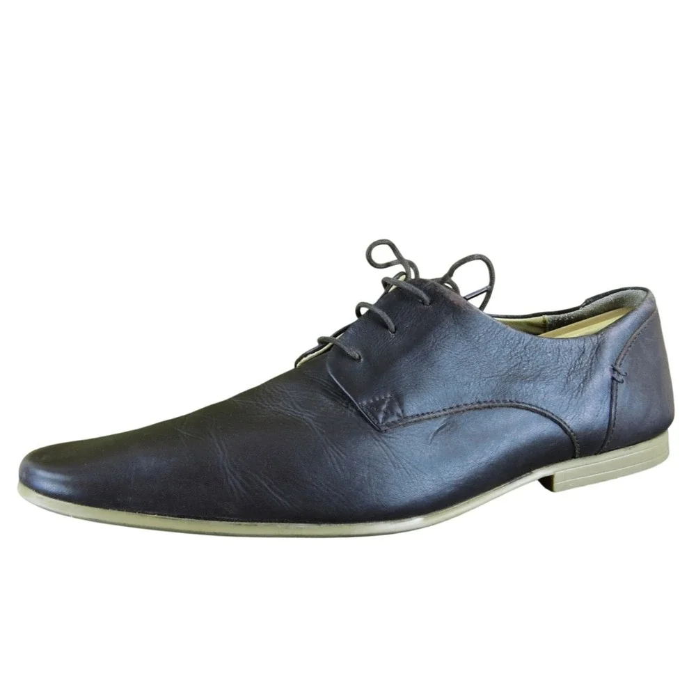 ASOS Men's Derby‎ Oxfords Brown Leather Size 8.5 Medium Used 2025
