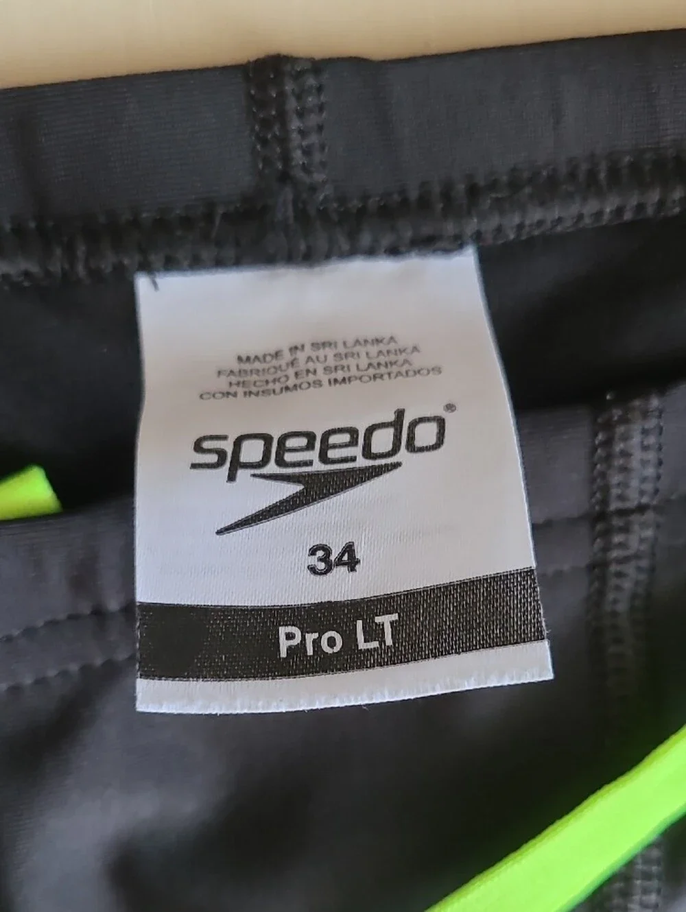 Speedo Pro LT Men’s Jammer Swim Shorts Size 34 Black Blue Competition Swim