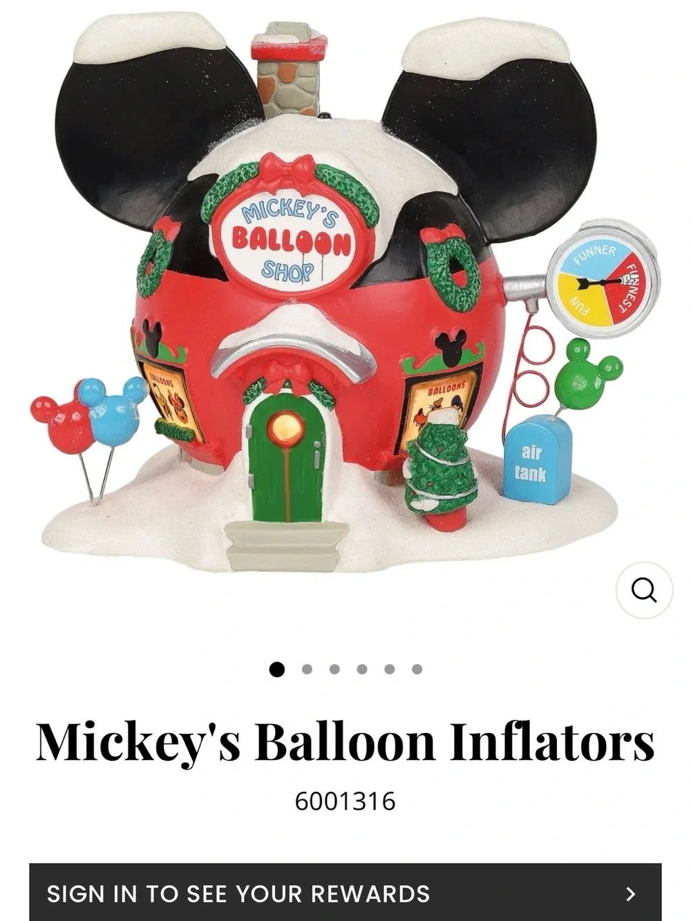 Never unpacked. Mickey's Balloon Shop Inflator - Red Holiday Party Decor