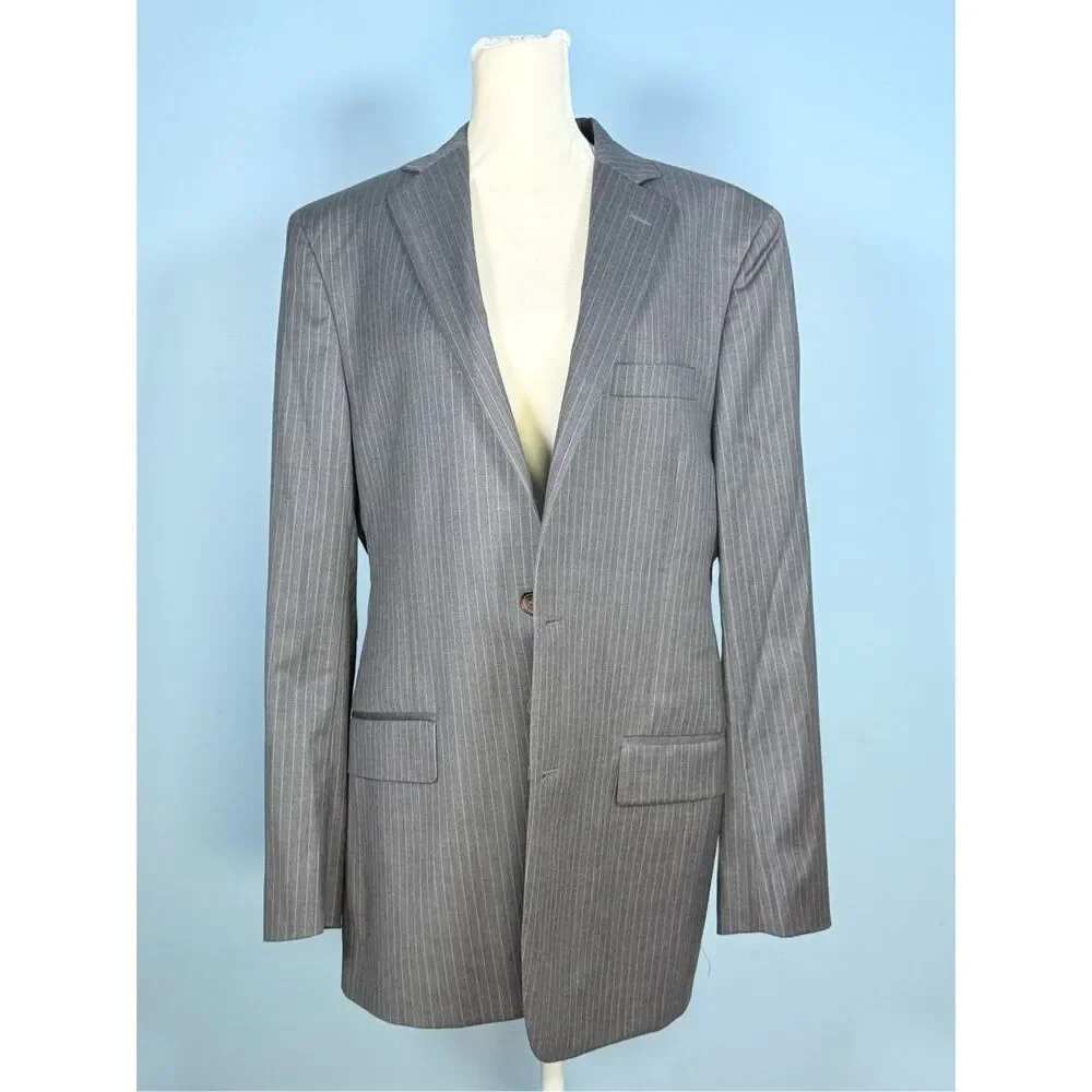 Brooks Brothers 346 Fitzgerald Fit Two Button Wool Blazer Jacket 40L Grey‎