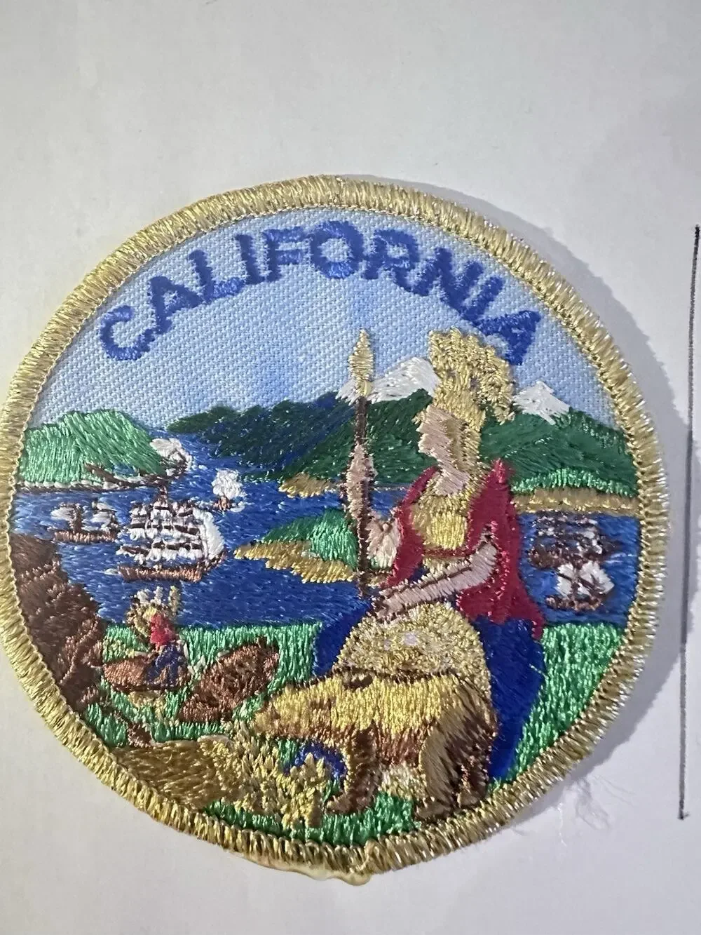 Vintage California State Embroidered Patch — Iron On New P17
