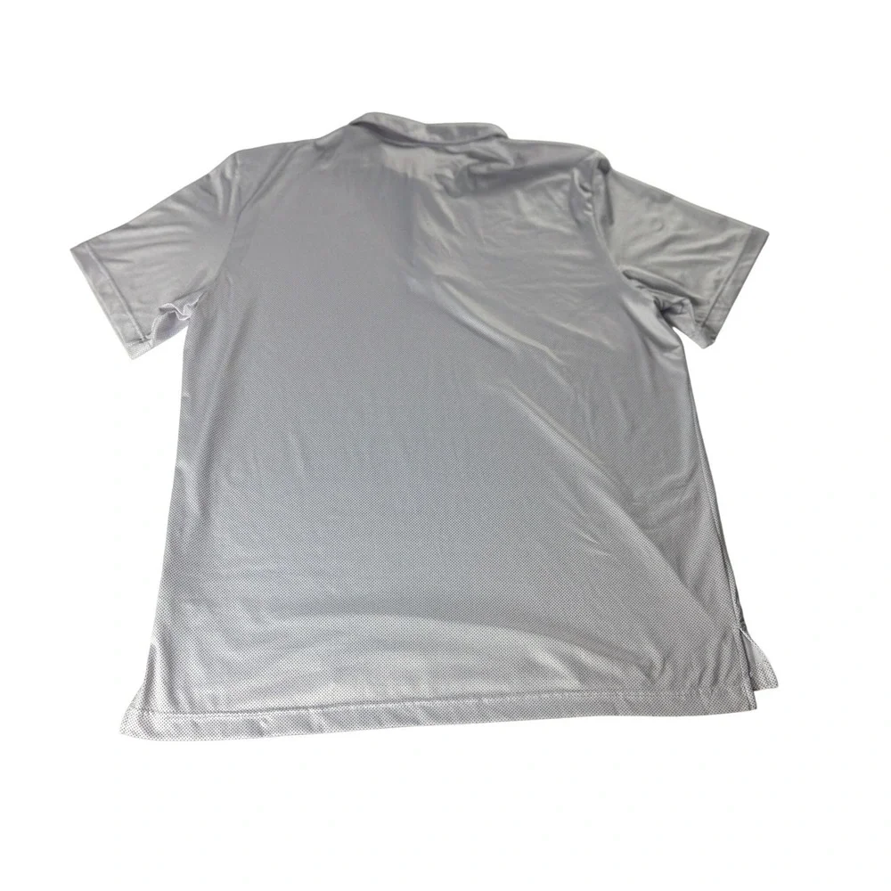 Adidas‎ Mens Performance Polo Shirt XL Gray Micro Dot Short Sleeve ADVR0792
