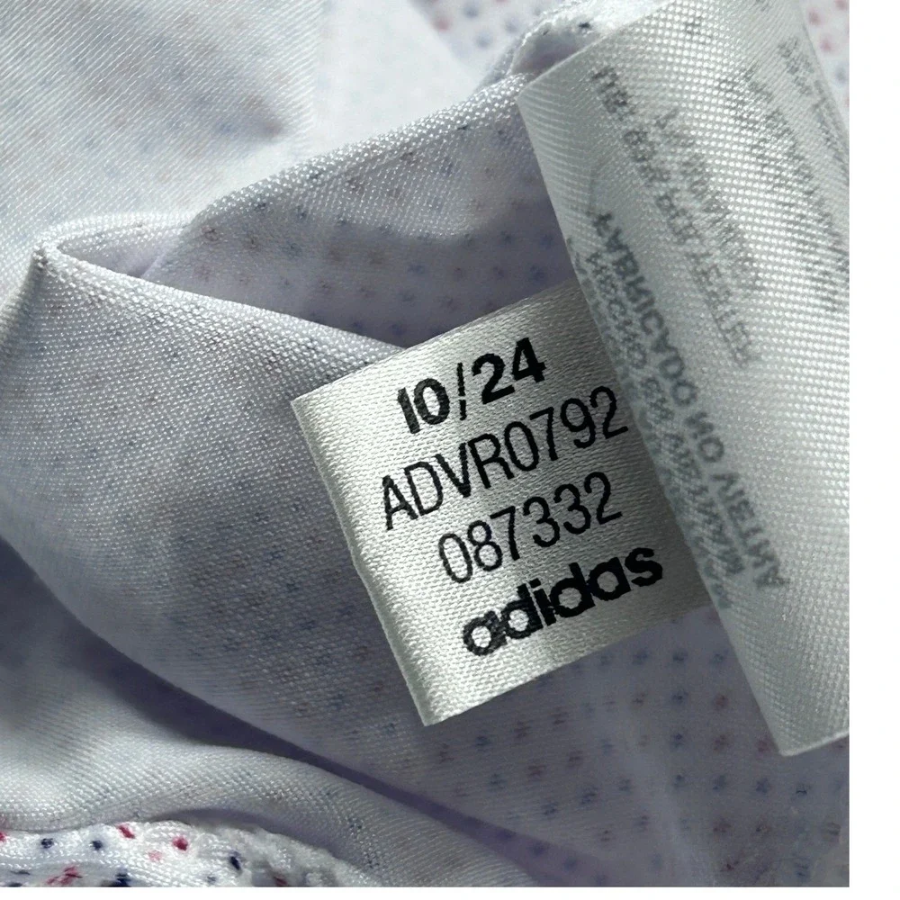 Adidas‎ Mens Performance Polo Shirt XL Gray Micro Dot Short Sleeve ADVR0792