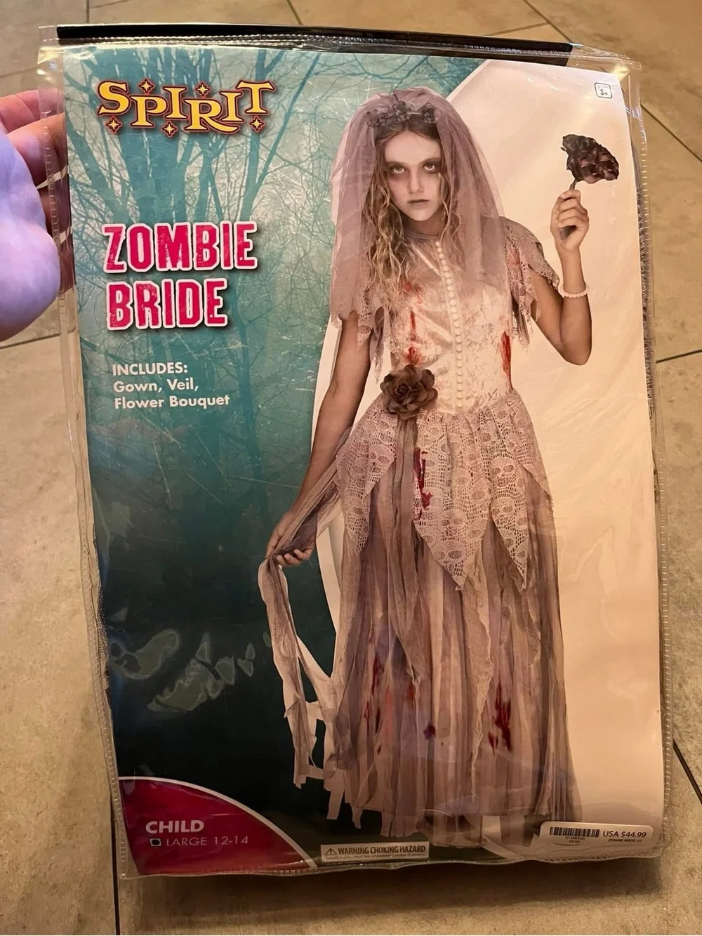 Spirit Zombie Bride Costume - Veil & Dress