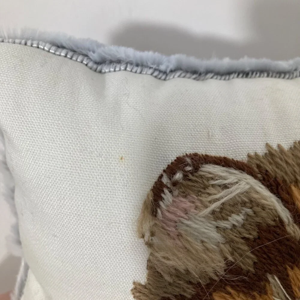 Handmade crewel embroidered
