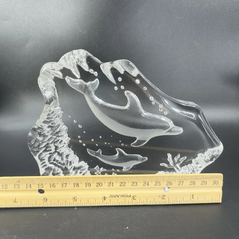 Glass Paperweight vintage clear