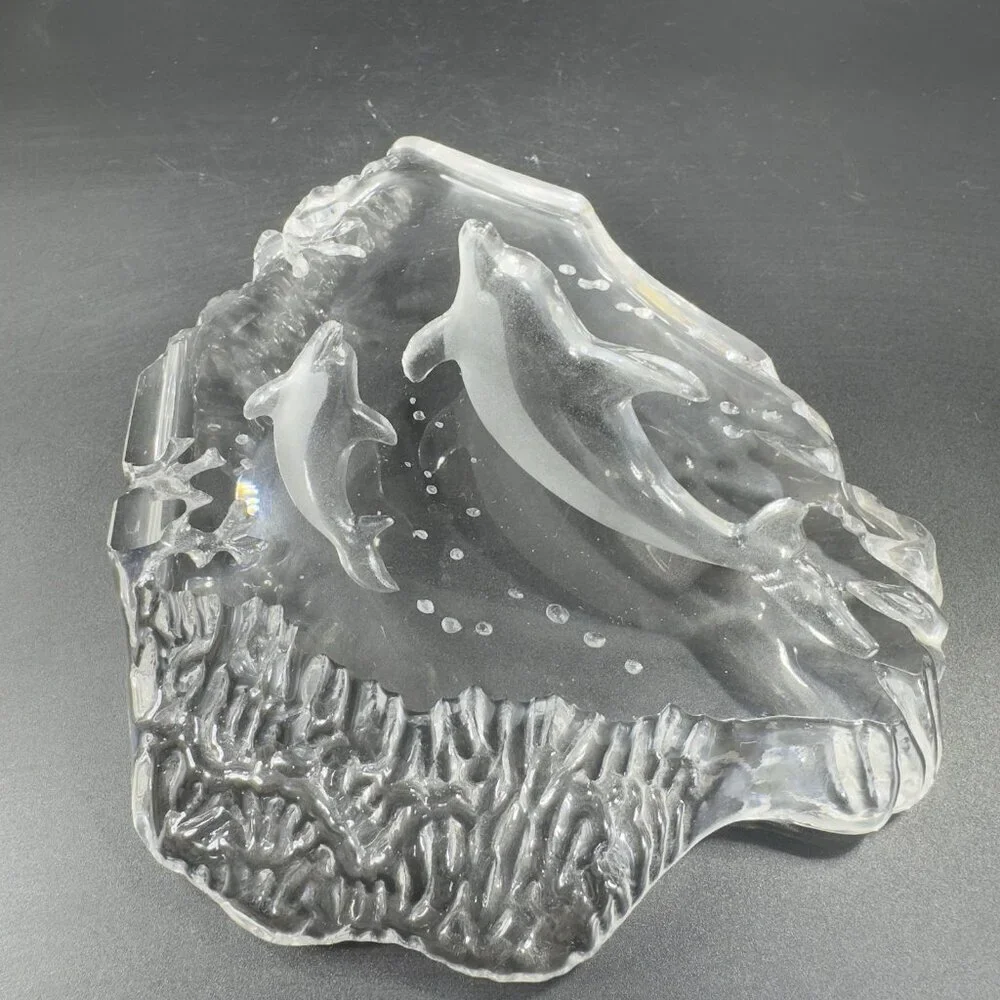 Glass Paperweight vintage clear