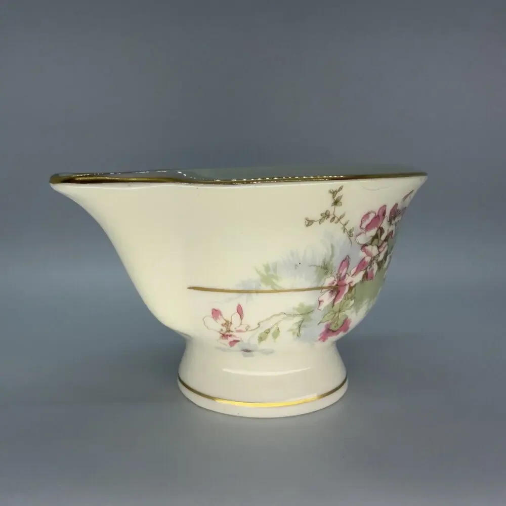 Theodore Haviland New York Apple Blossom Creamer Pitcher Gold Trim USA Made 40s