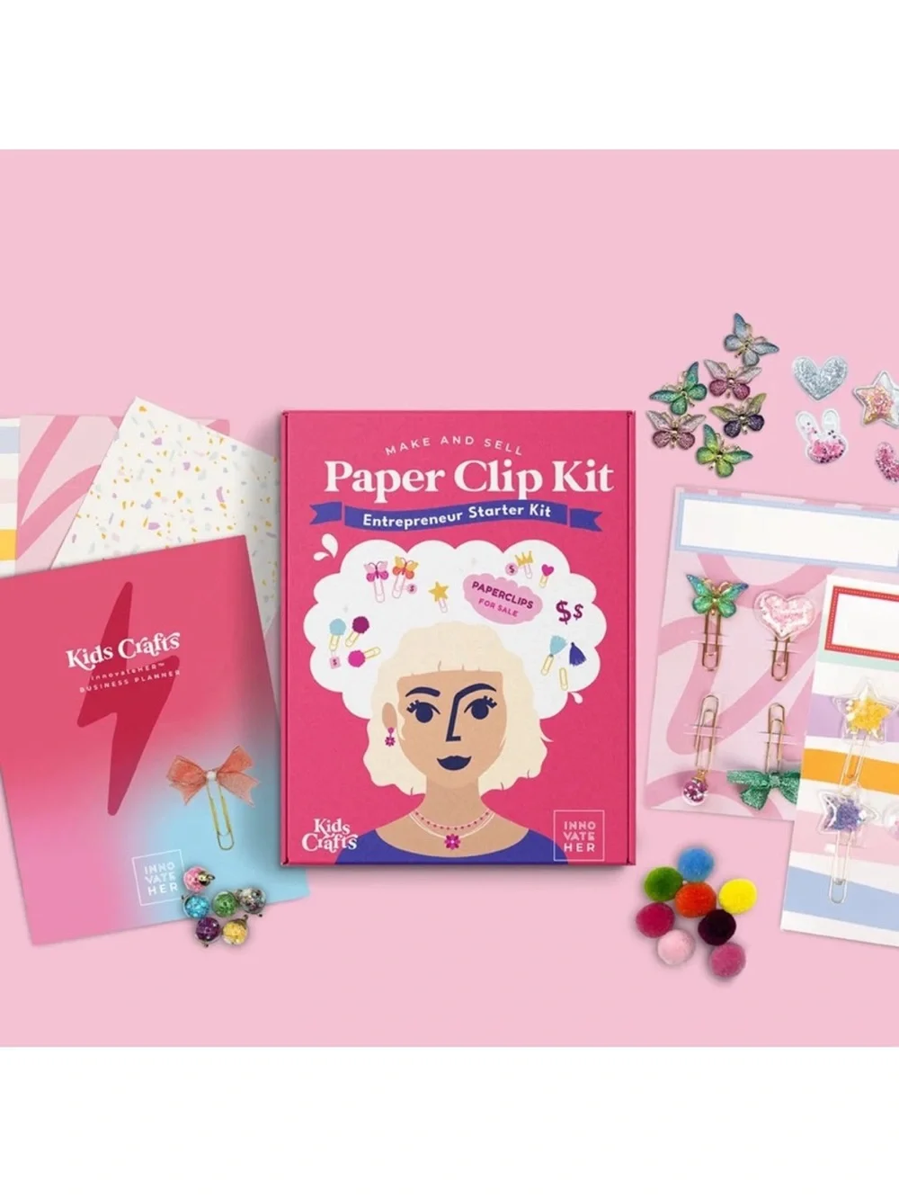Kids Crafts Make and Sell Poppin' Paper Clips Craft Entrepreneur Kit
