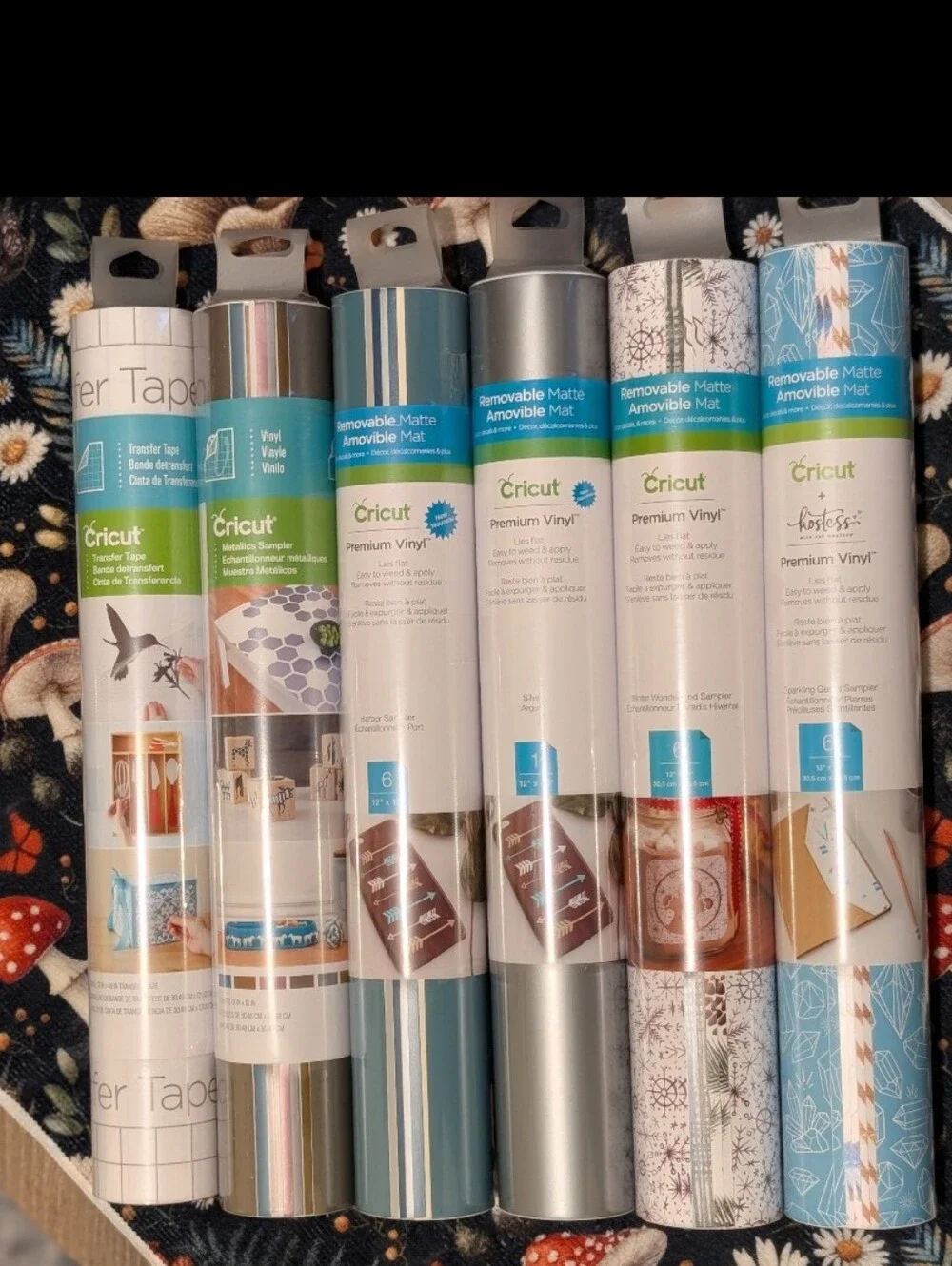 🆕 Cricut Bundle Of 6 Packs Of Premium Removable Assorted Vinyl Rolls