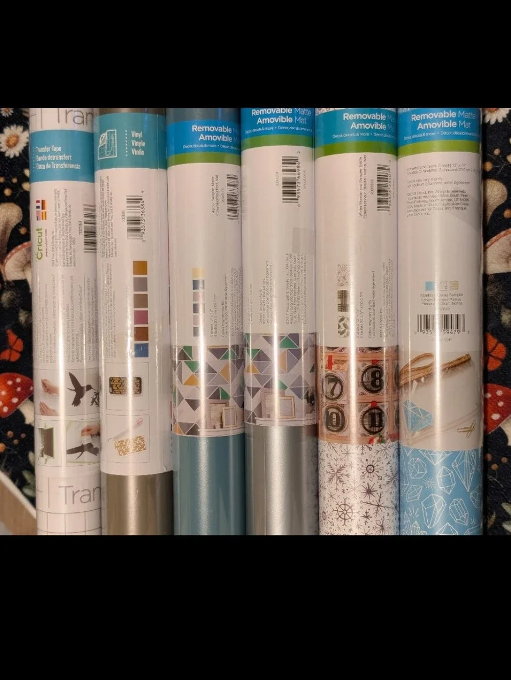 🆕 Cricut Bundle Of 6 Packs Of Premium Removable Assorted Vinyl Rolls