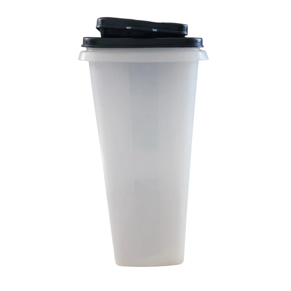 Tupperware Modular Mates Super Oval 4 Sheer Black Flip Top‎ Lid 16.5 Cup
