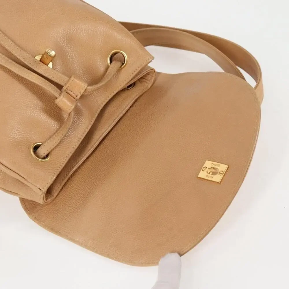 Chanel Calfskin Backpack Beige