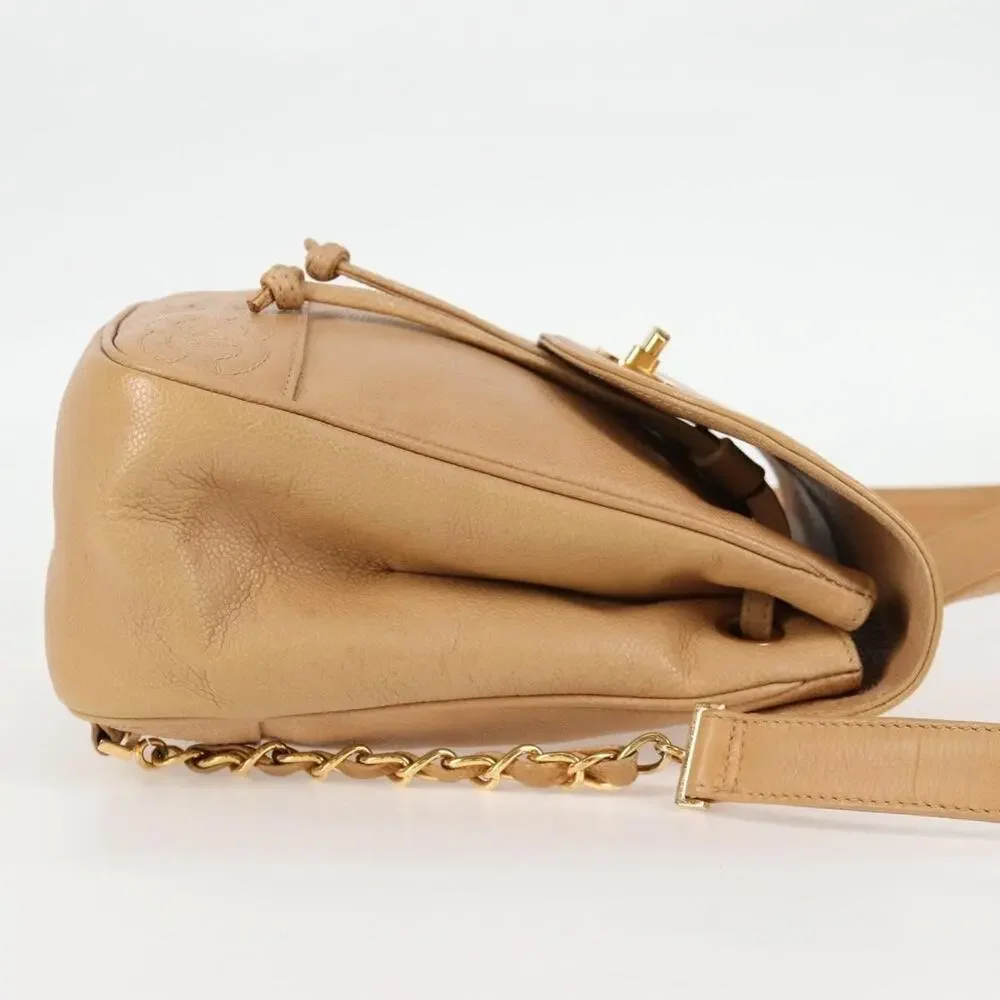 Chanel Calfskin Backpack Beige