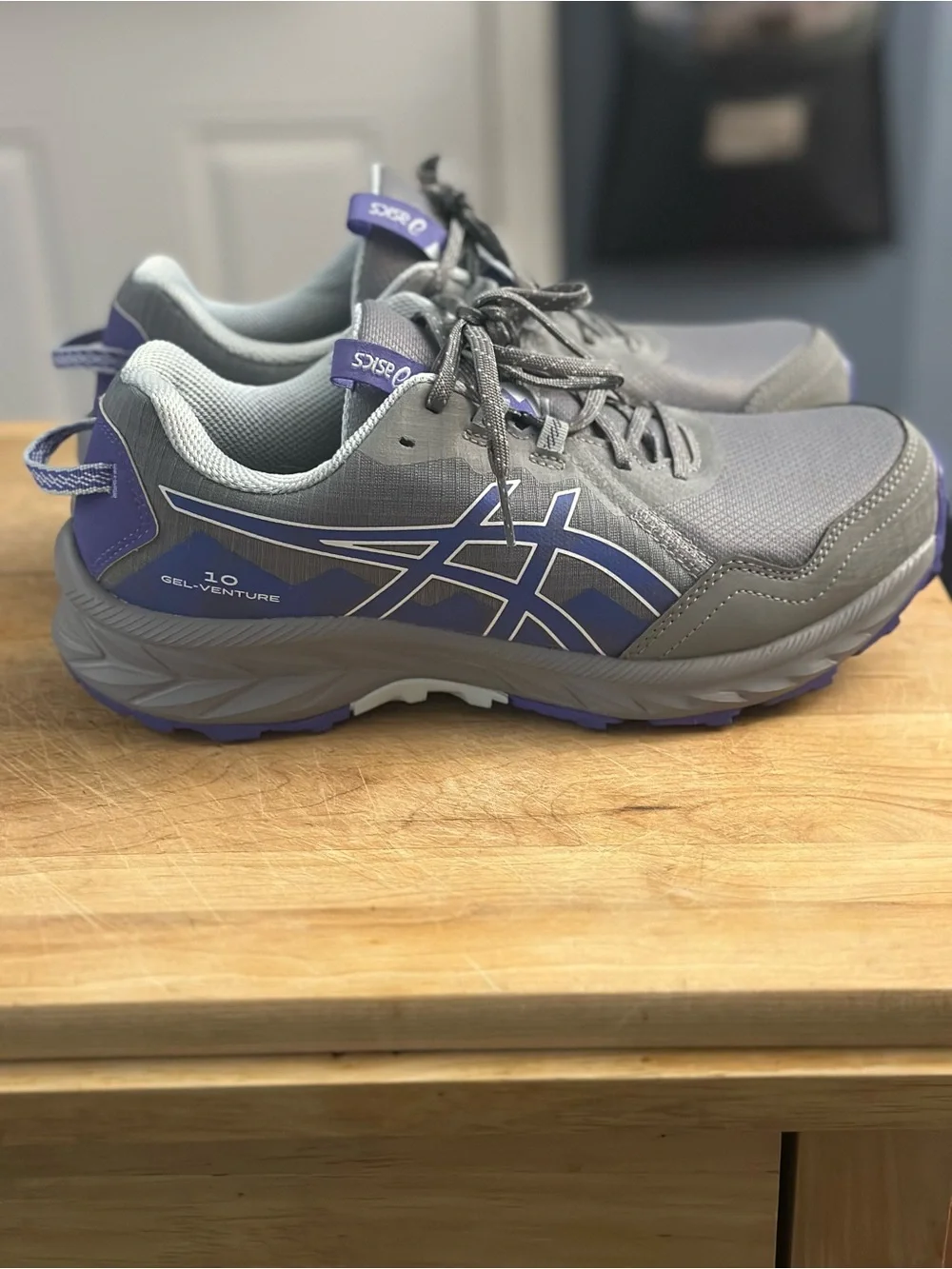 Asics GEL‑Venture 10 Gray and Purple Women's Trail Sneakers