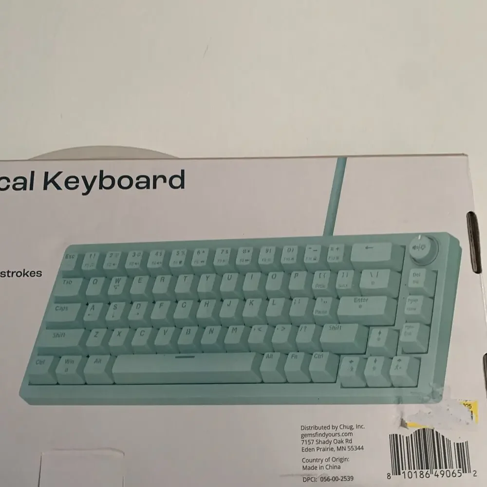 NORTH Compact Mechanical Keyboard 65% Wired Rainbow Lit Keyboard NEW