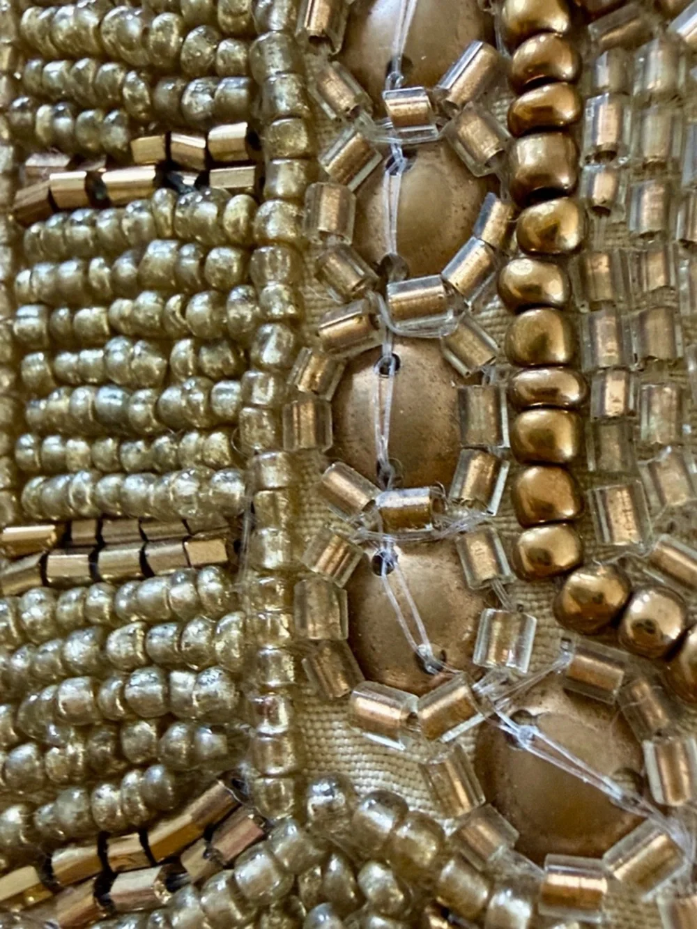 Pier 1 Gold and Brown Beaded Accent Pillows - Pair
