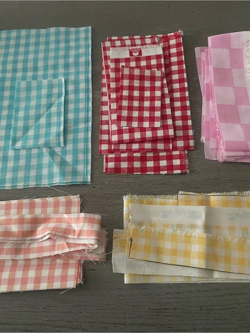 Gingham Scrap Fabric Bundle