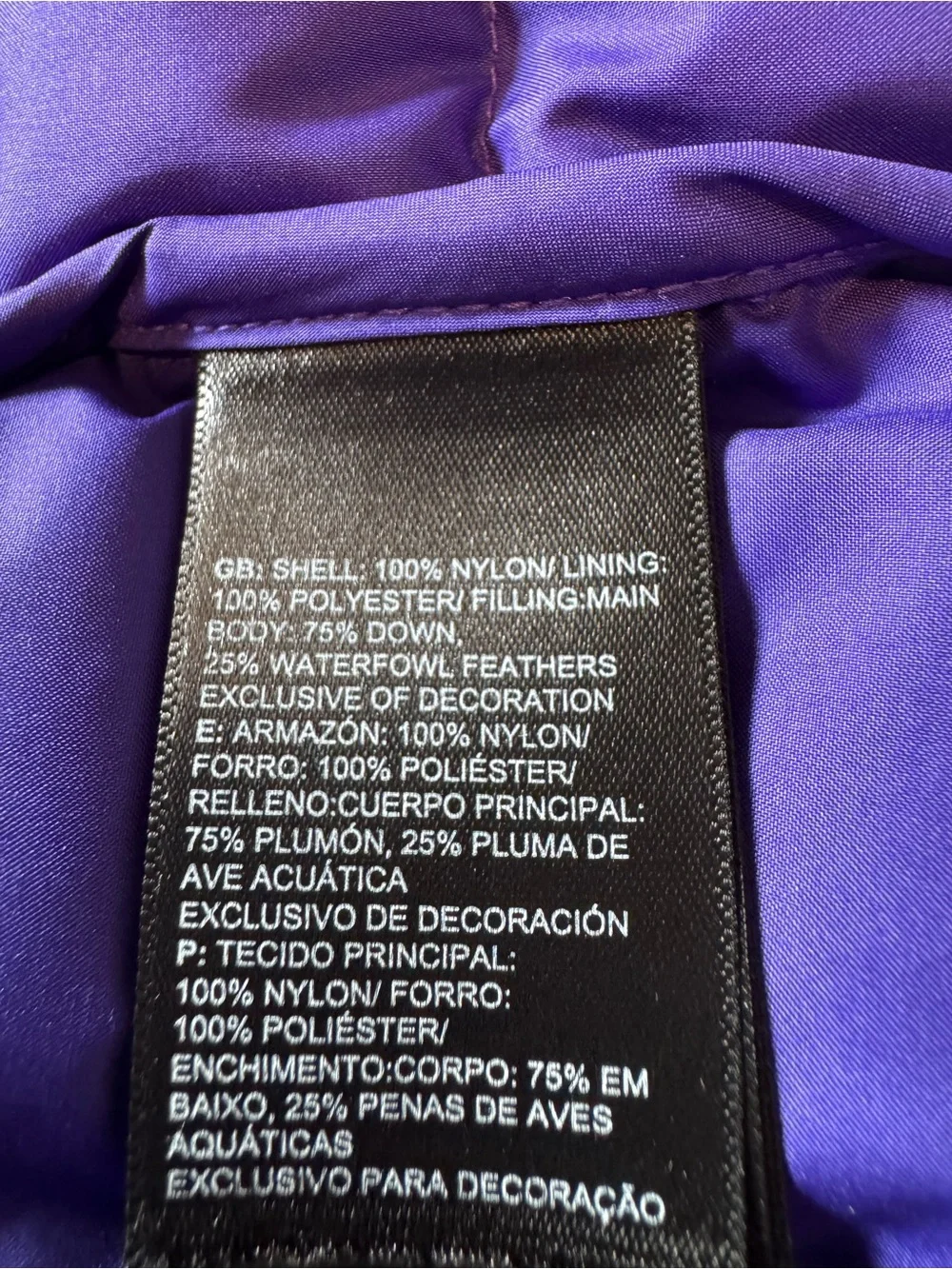 The North Face Purple 550 Down Puffer Vest Youth/ Junior Size M (10/12)