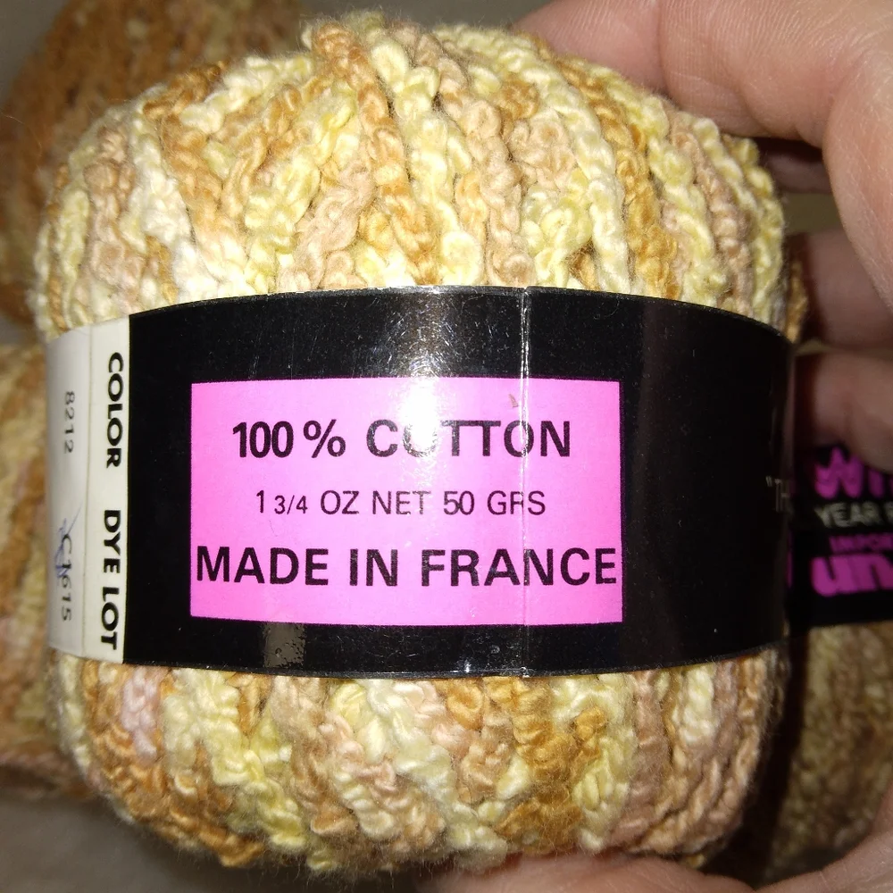 YARN Swing Cotton Yarn, made in France, 4 balls