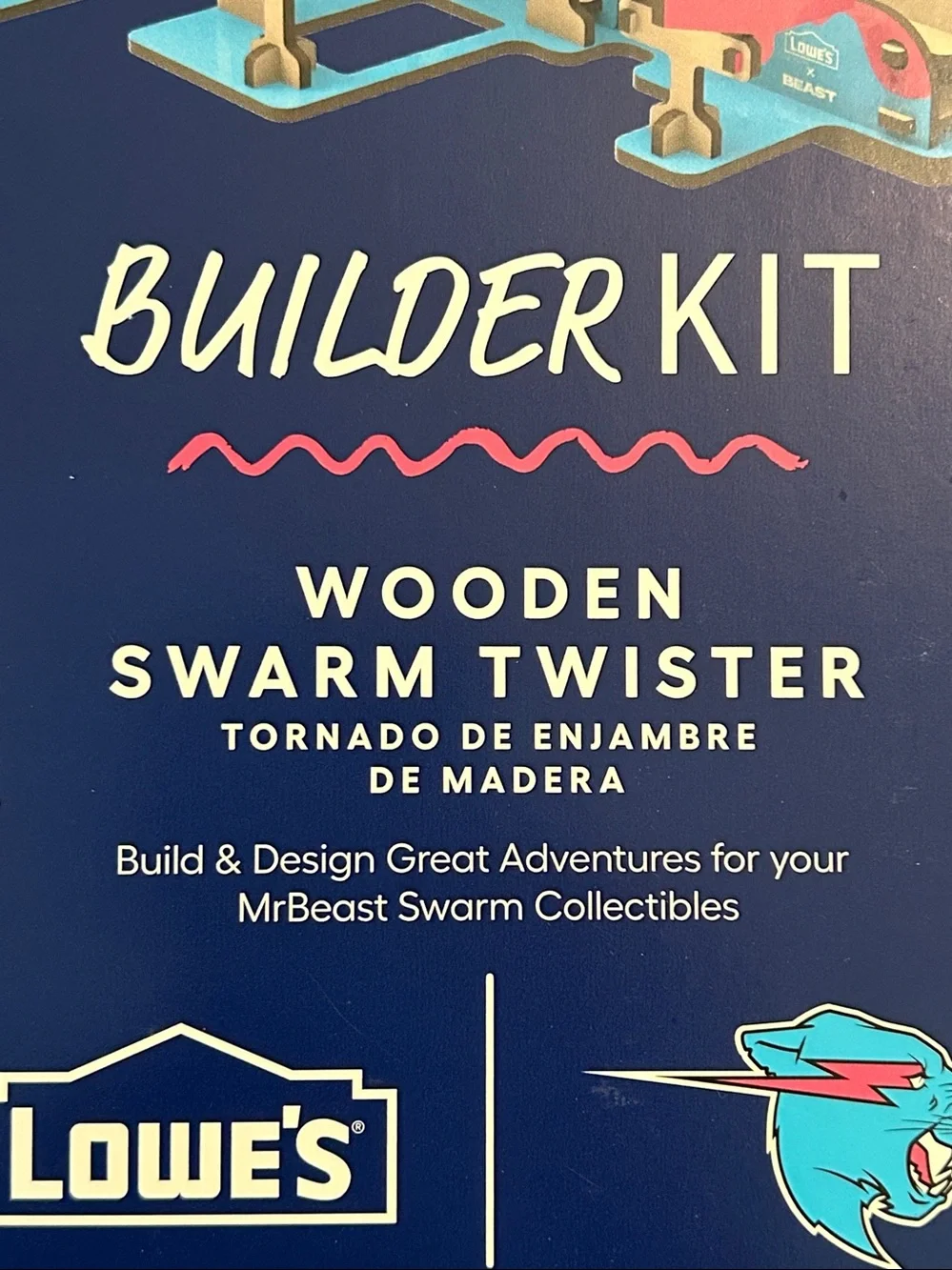 Mr. Beast Lab Builder Kit - Wooden Swarm Twister (Lowe's Kids Club) New Sealed