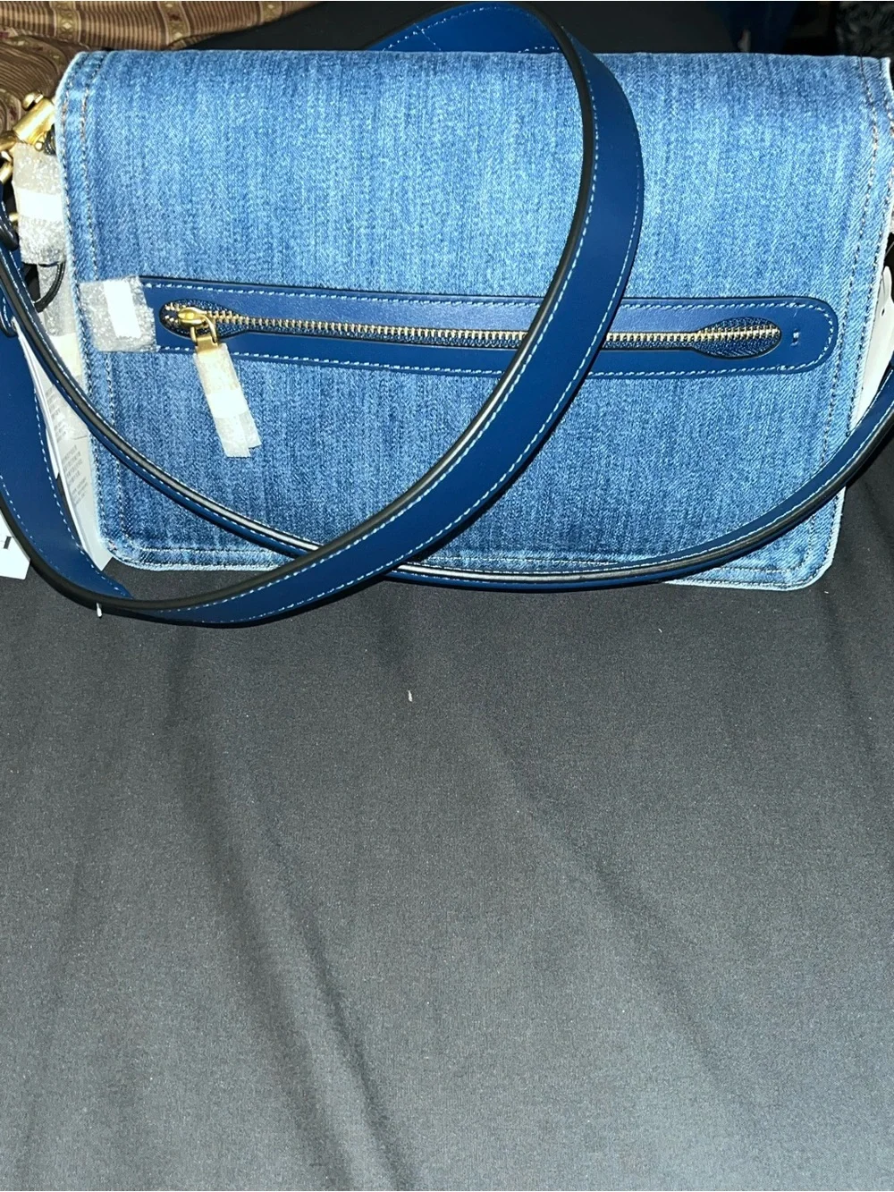 Coach Tabby 26 Denim Crossbody Shoulder Bag in Blue