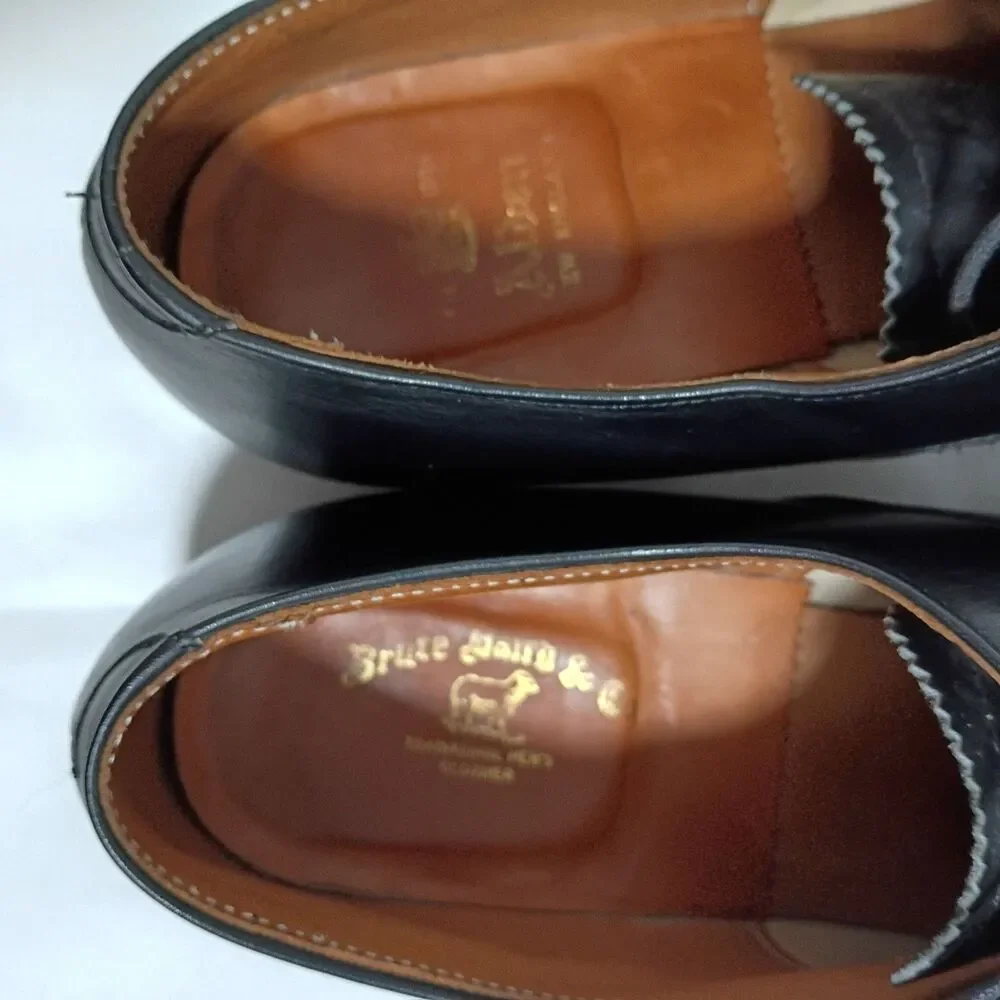 Alden Plain Toe Black Oxford 932 Leather Lace Up Dress Shoes 10.5 B/D