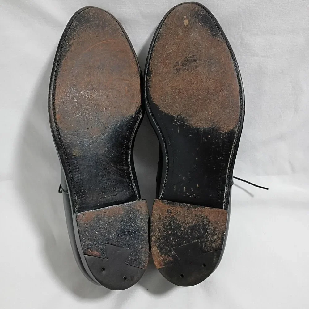 Alden Plain Toe Black Oxford 932 Leather Lace Up Dress Shoes 10.5 B/D