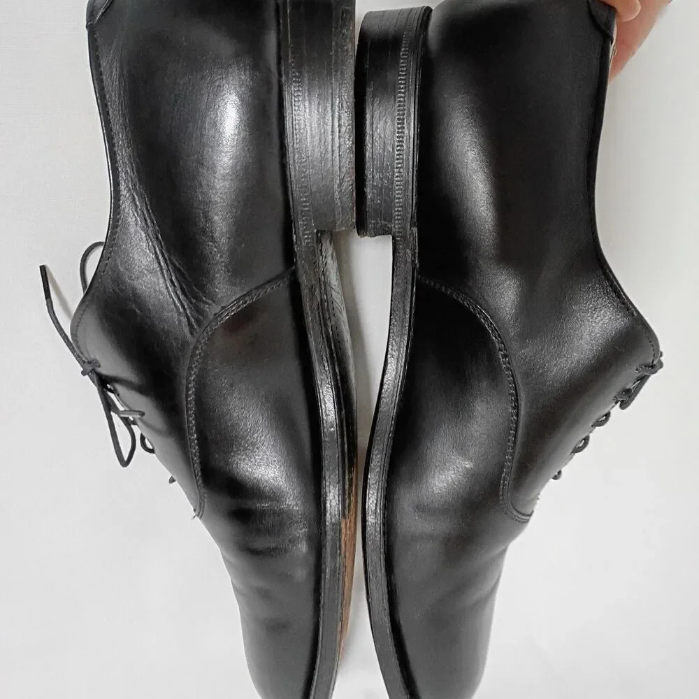 Alden Plain Toe Black Oxford 932 Leather Lace Up Dress Shoes 10.5 B/D