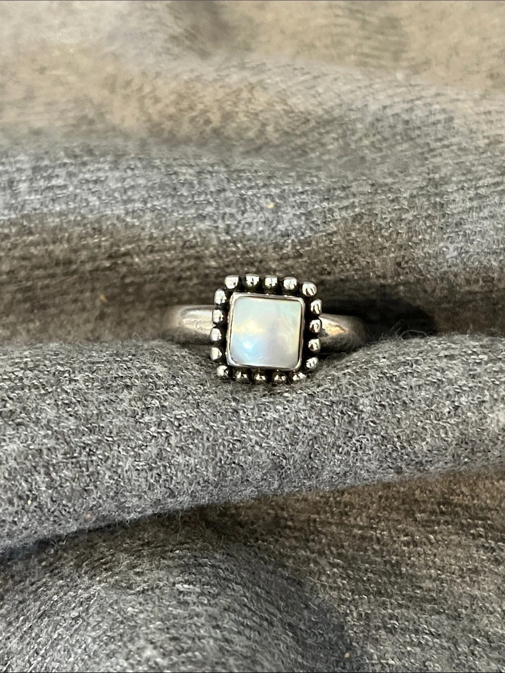Silpada Sterling Square Pearl Ring-7