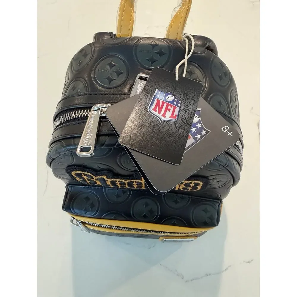 Loungefly NFL Football Pittsburgh Steelers Mini Backpack Handbag Tote