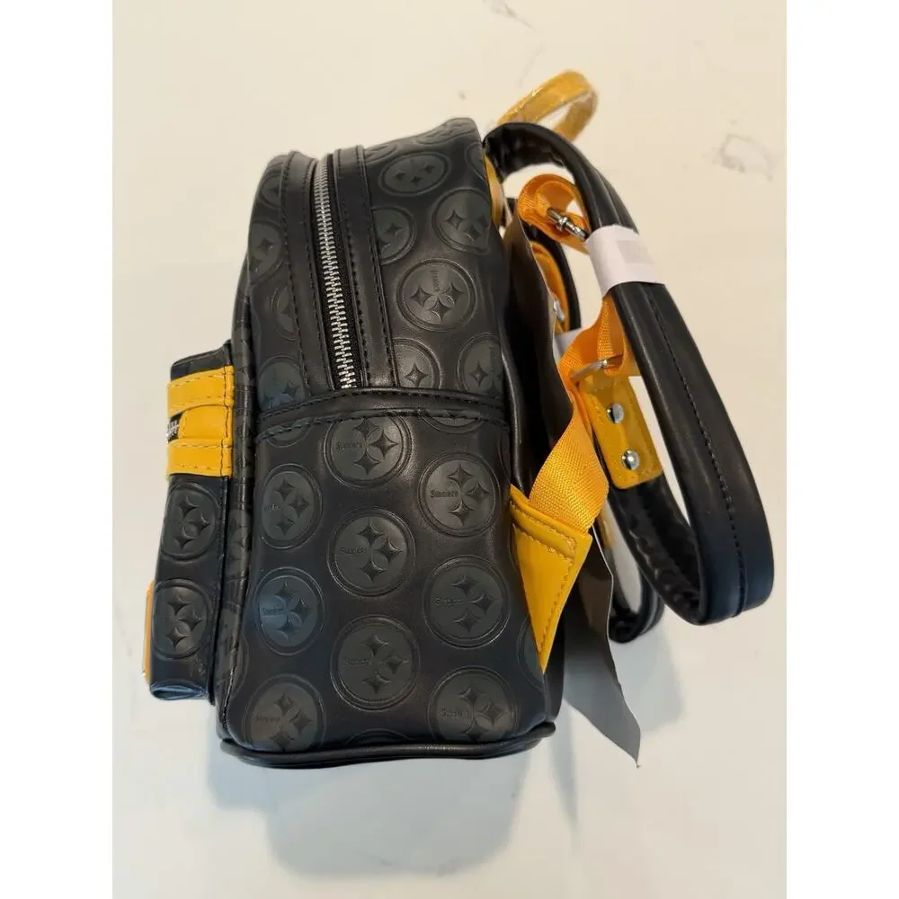 Loungefly NFL Football Pittsburgh Steelers Mini Backpack Handbag Tote