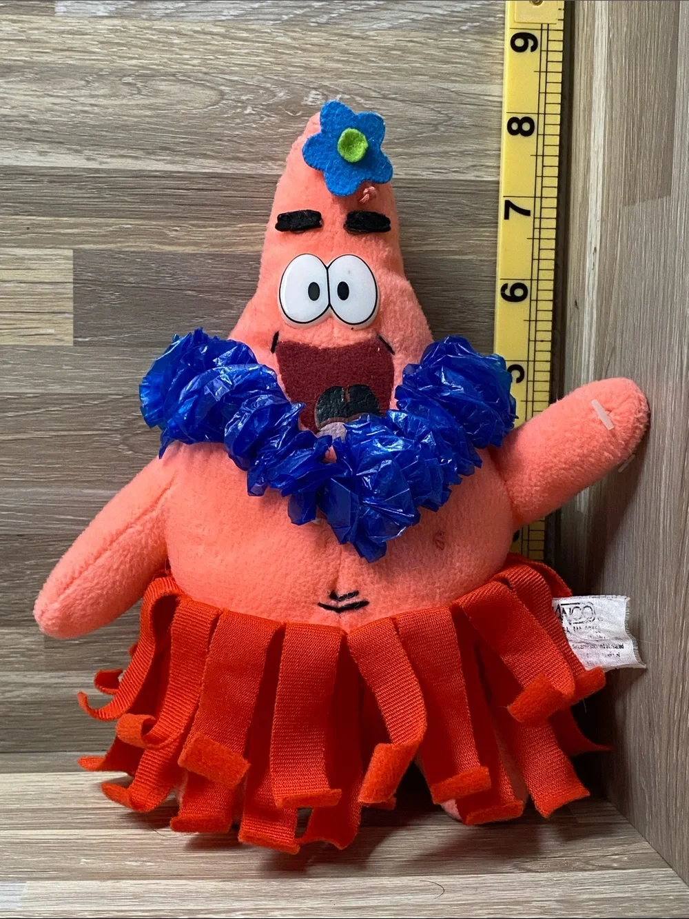 SpongeBob SquarePants vintage Patrick star in Blue Lei and Red Hula Skirt