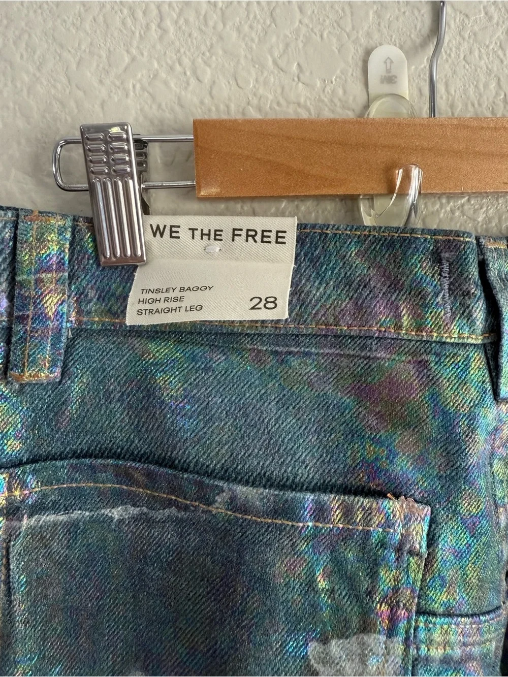Free People We The Free Tinsley Printed High-Rise Illusions Jeans
