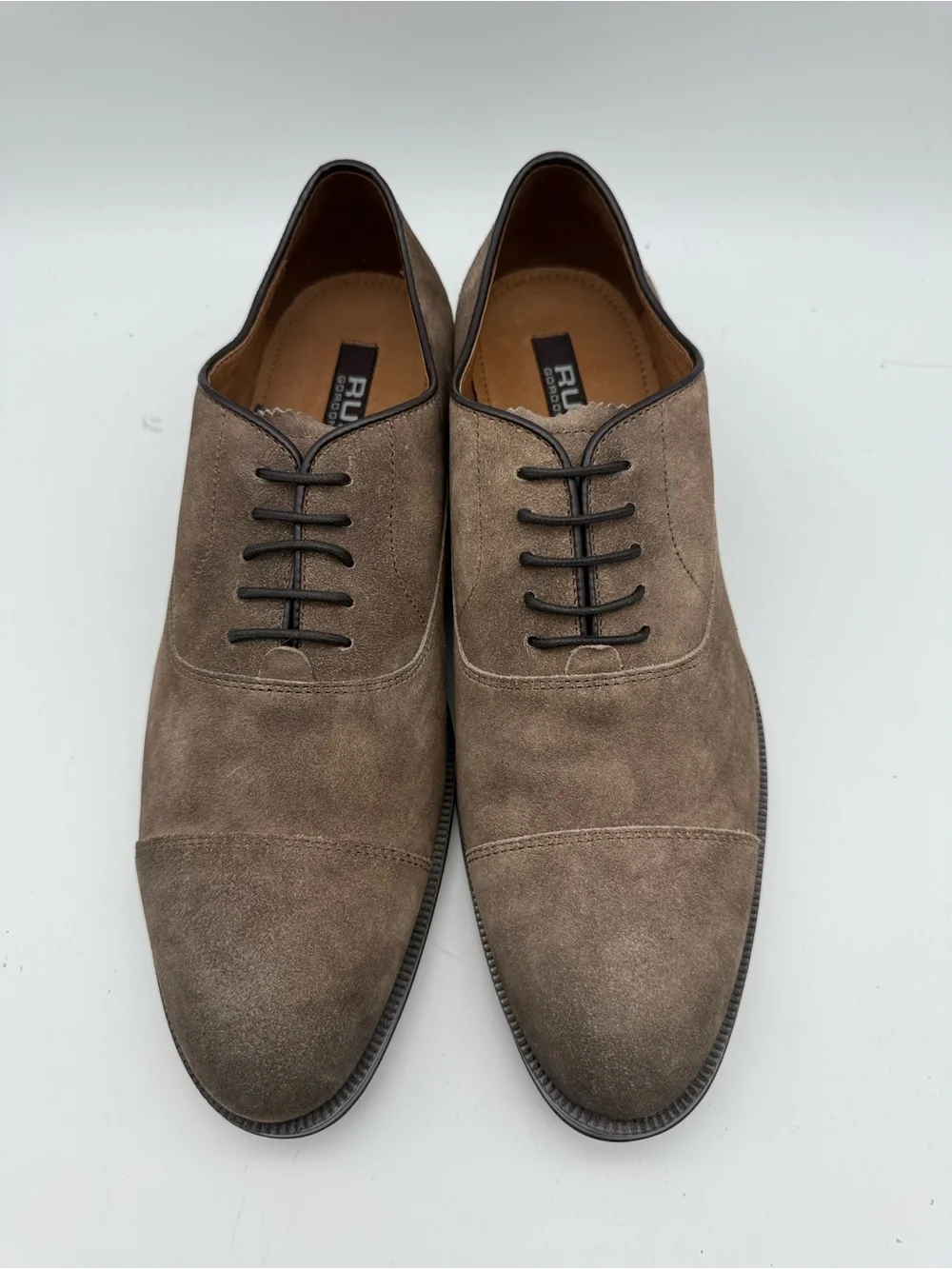 BRAND NEW Gordon Rush Rowling Cap Toe Oxfords Brown Suede Leather Size 10