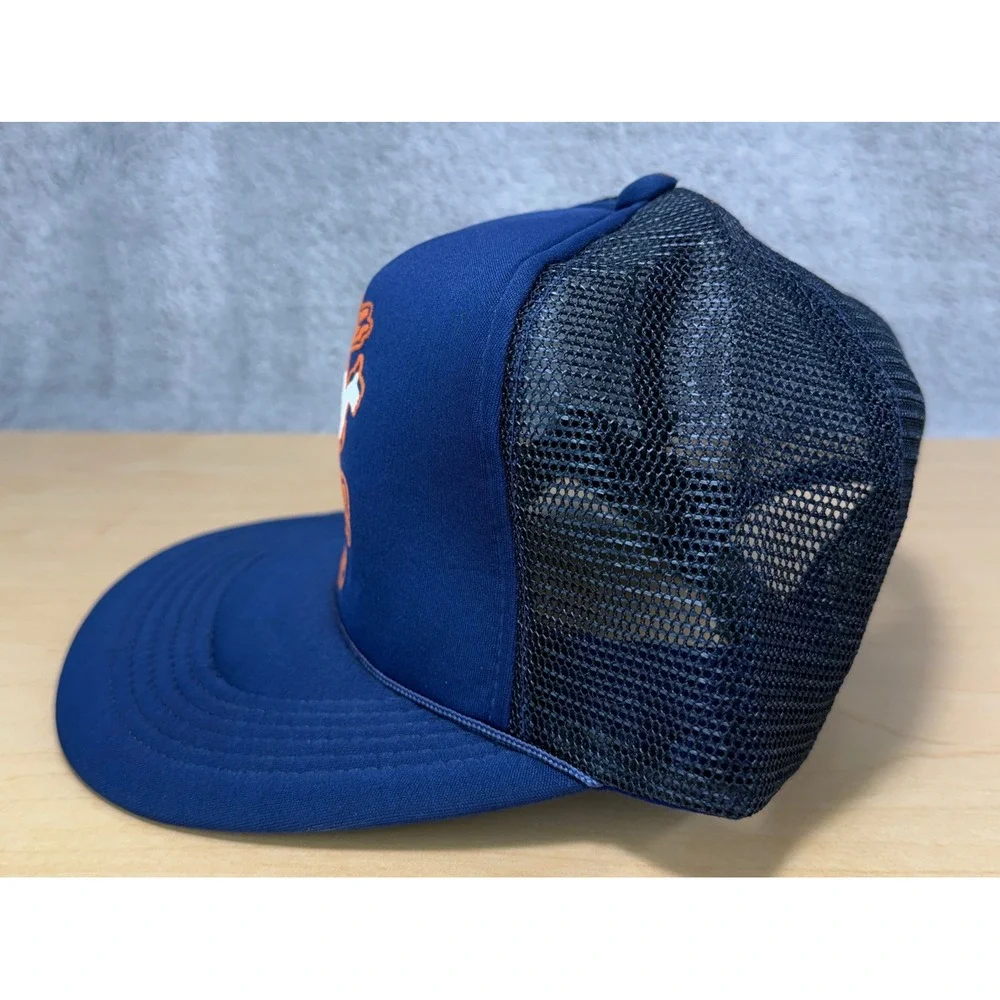 Unbranded‎ Trucker Hat Mens OSFA Navy Blue Vintage Sh*t Happens Turkey Snapback