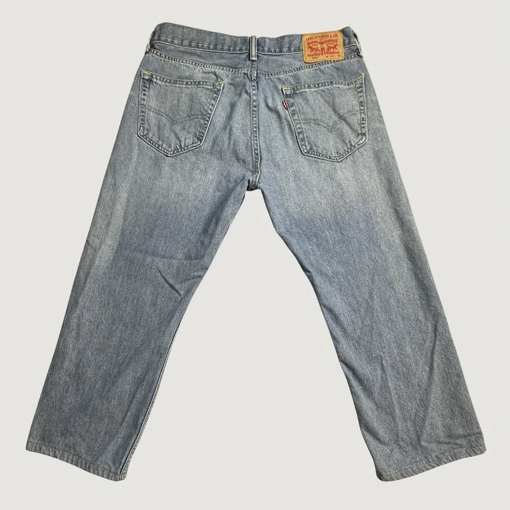 Levi's 505 Jeans Mens 34x29 (34x23) Medium Wash Blue Straight Leg Denim Workwear