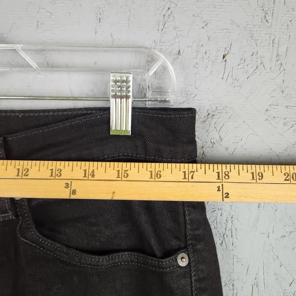 Levi's 505 Jeans Mens 34x34 Black Straight Leg Stretch Denim Western Cowboy