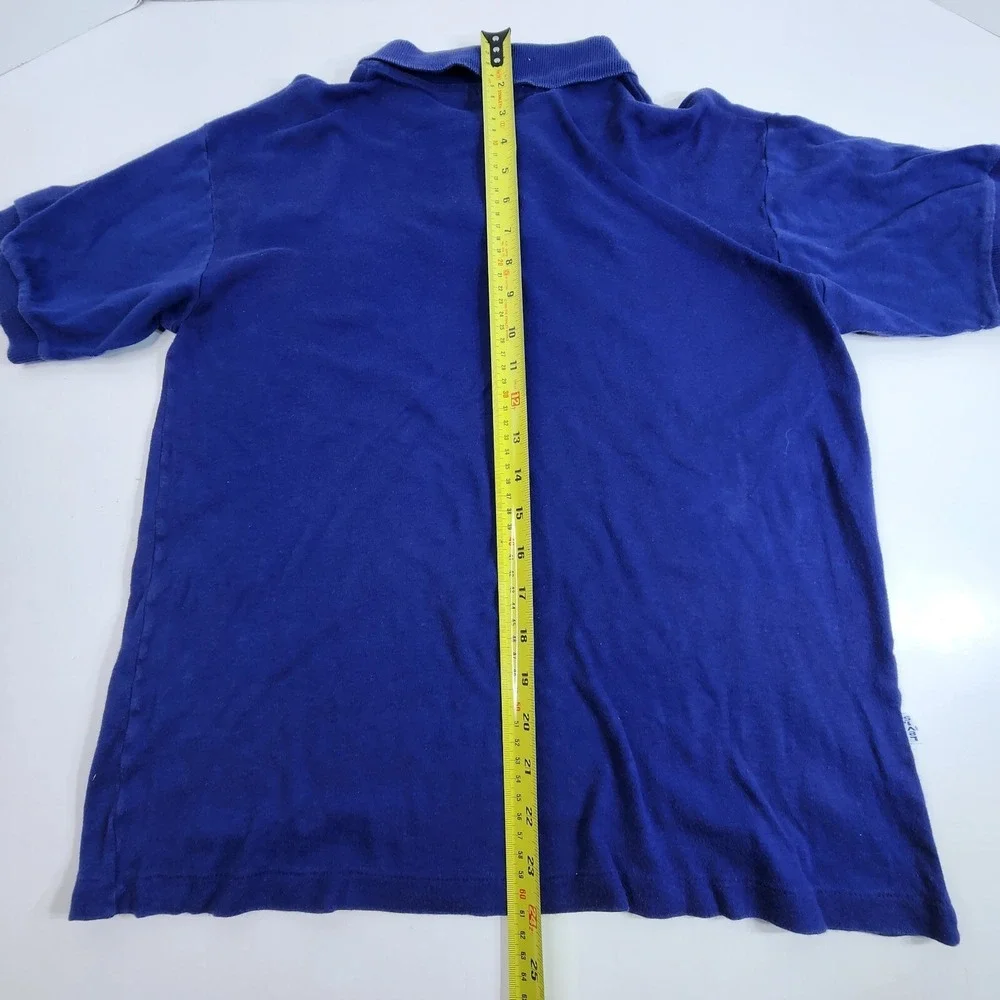 Vintage 1980 Levis Olympic Games Blue Polo Shirt Made in USA Size Large Single S