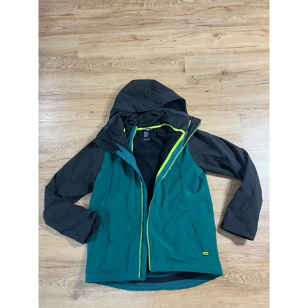 The North Face Mens Triclimate 3-in-1 Jacket Teal Black Fleece Liner M M/M