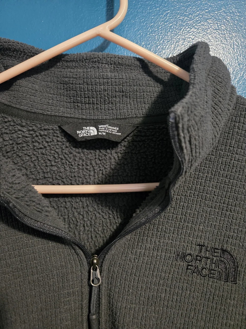 The North Face Men’s Olive Green Quarter-Zip Waffle Fleece Pullover