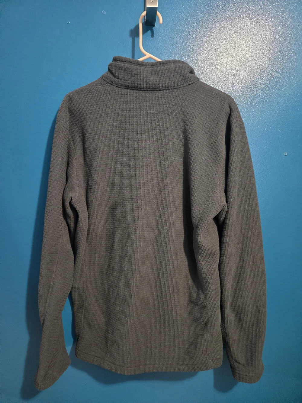 The North Face Men’s Olive Green Quarter-Zip Waffle Fleece Pullover