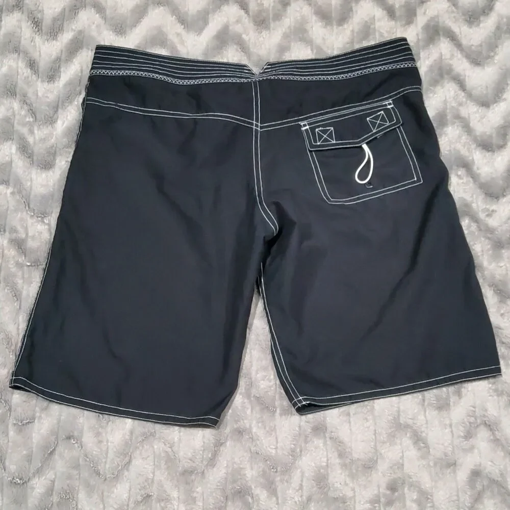 Brents Surf Garments black inseam shorts