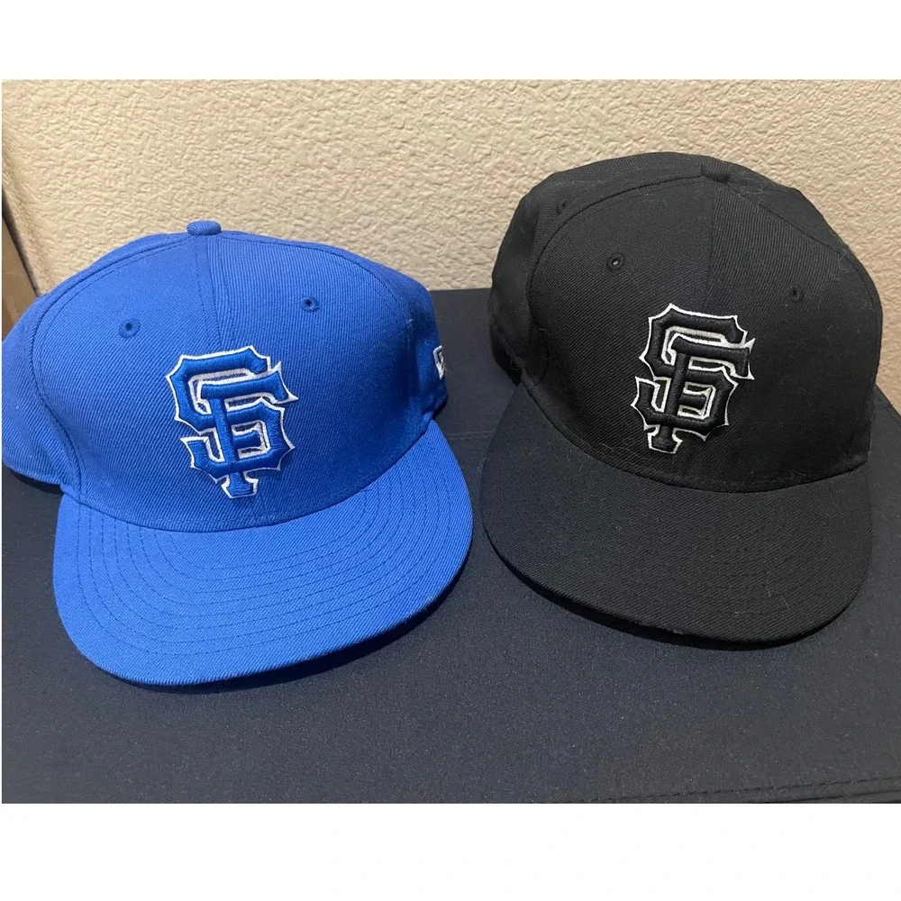 New Era 9FIFTY San Francisco Giants Snapback Hat Bundle Black Blue Green Bottom