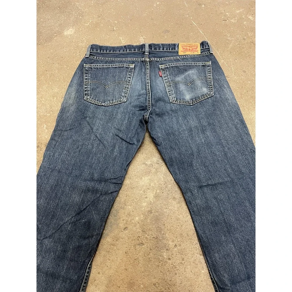 Levis 559 Jeans Mens 36x32 Blue Denim‎ Straight Leg Zip Fly Mid Rise 5-Pocket