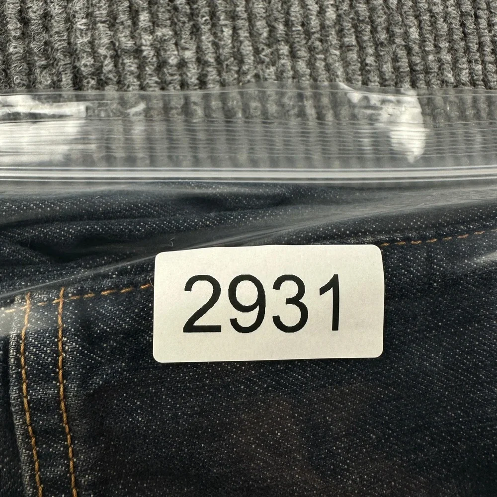 Levis 505 Regular Fit Dark Wash Denim Jeans Mens 50x30 Blue Straight Leg 2931