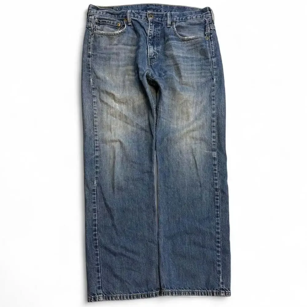 Levi's 569 Loose Straight Leg Medium Wash Denim Jeans 34x32