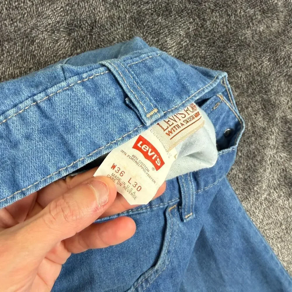Vtg 80's Levi's Bootcut Orange Tab Denim Jeans Men's 36X36(34X29) Made In USA
