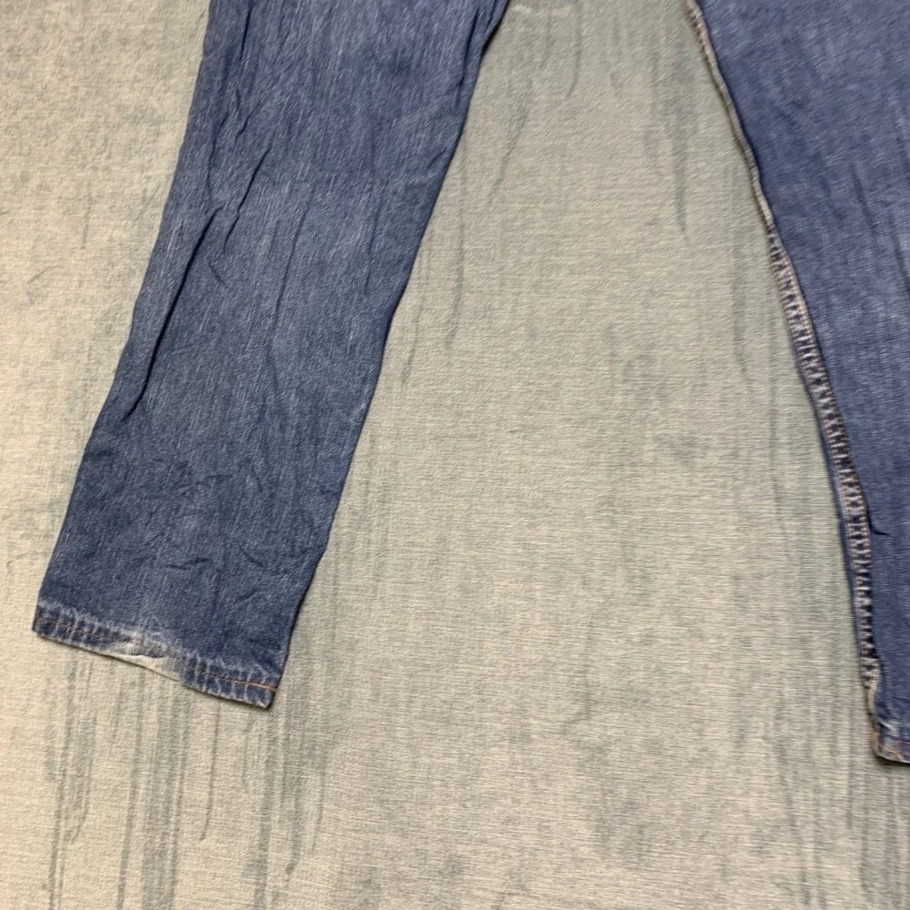 Levi's Jeans Mens 29x38 Blue Whiskering Denim Stretch Medium Wash Straight Leg