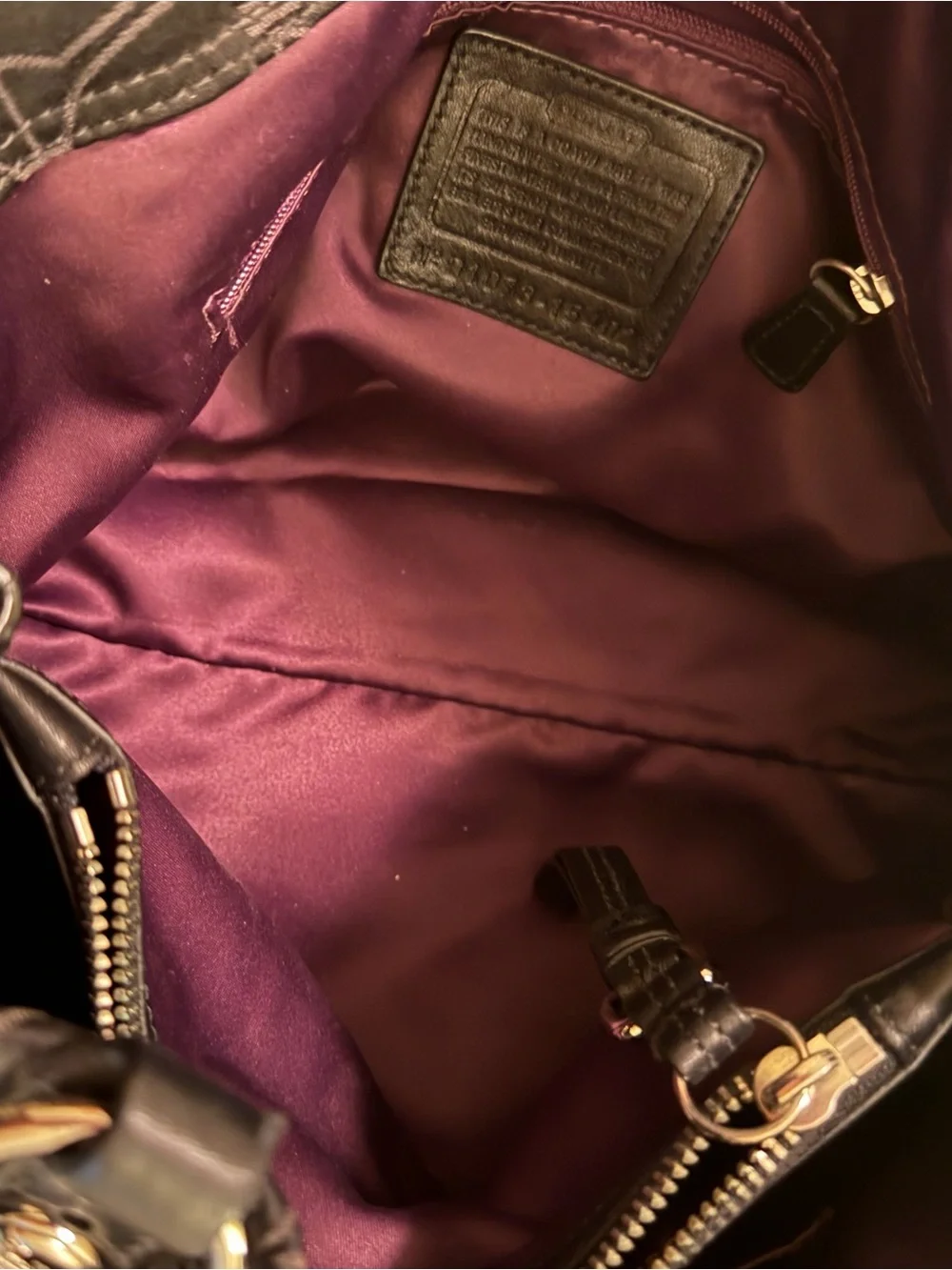 Coach Mia Tote Op Art Signature Fabric with Leather Trim Y2K